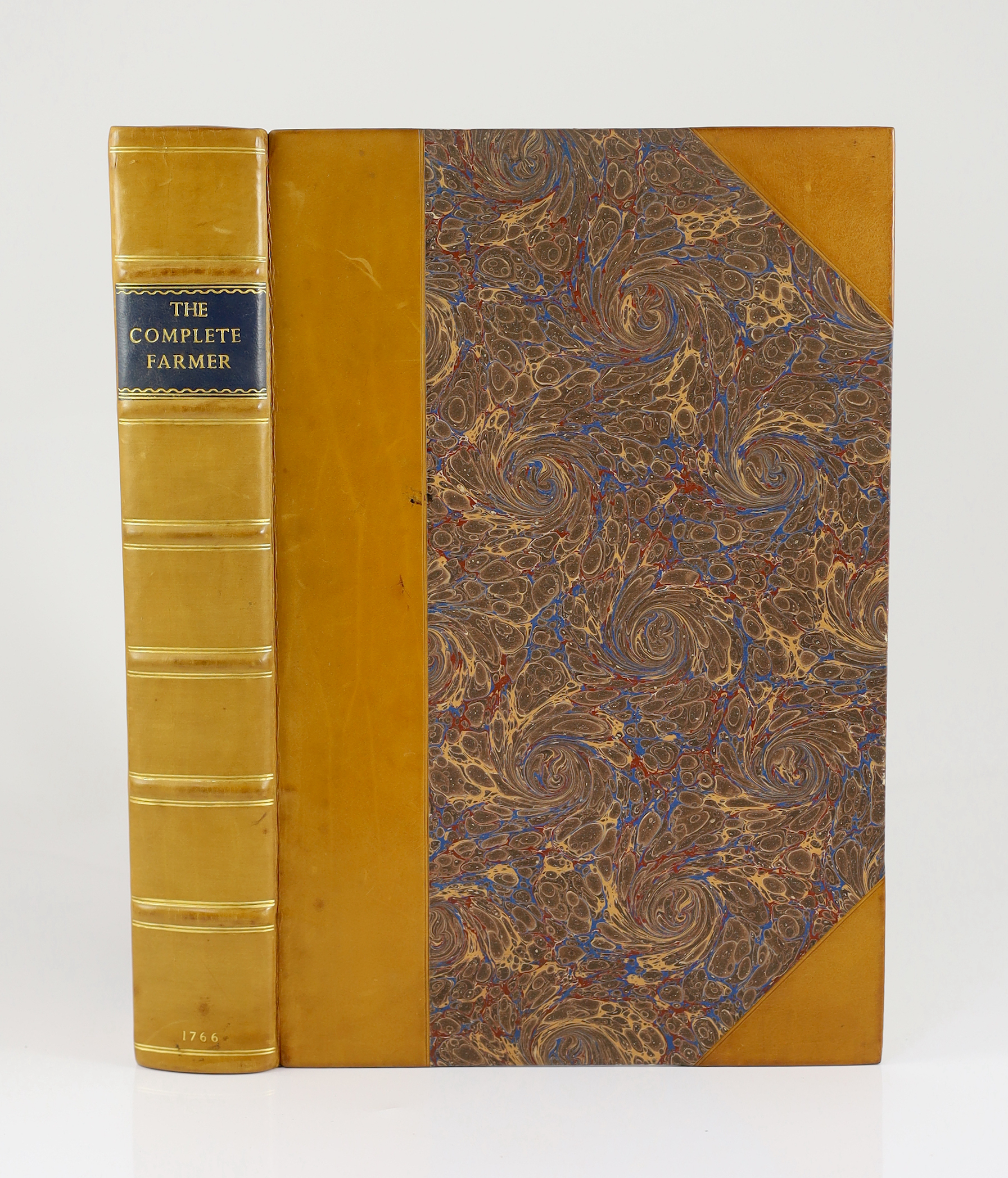 Society of Country Gentlemen - The Complete Farmer: or, a General Dictionary of Husbandry, in all its branches ... frontis and 27 plates; newly rebound half calf and marbled boards, gilt ruled panelled spine, folio. prin